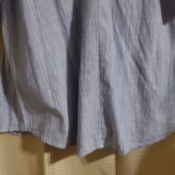 PER SEPTION Petite  WOMEN'S XL TOP BLOUSE Blue white WHITEPRINT 3/4 SLV - Picture 6 of 7
